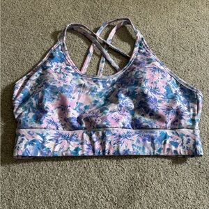 Laundry By Shelli Segal White and Blue Sports Bra
